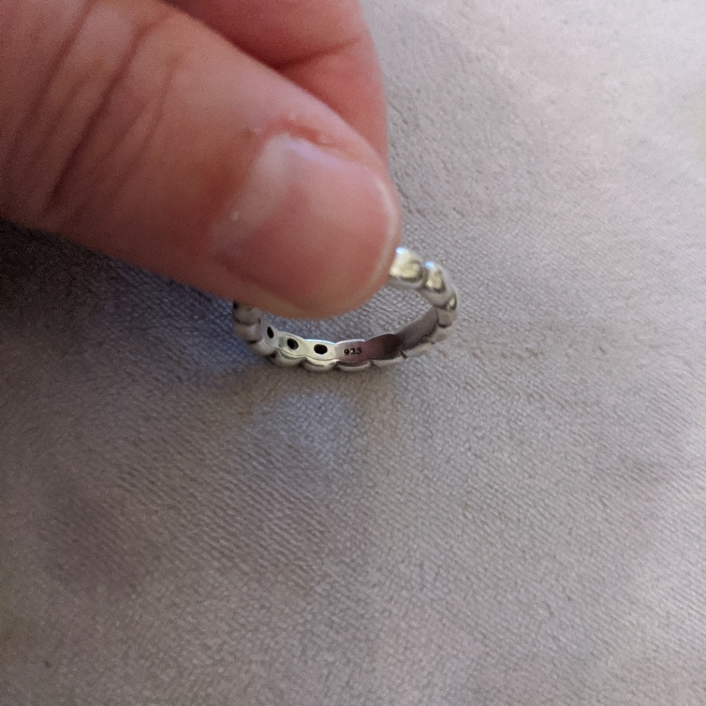 Authentic Pandora Ring With Light Gray Stones - image 3